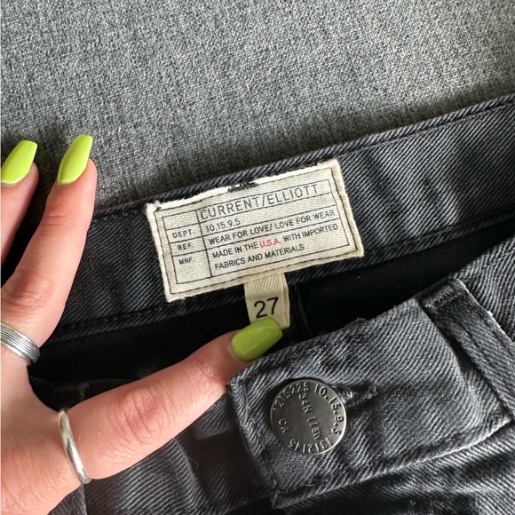 Current / Elliott Mini Skirt - dark gray, distressed - Picture 3 of 4